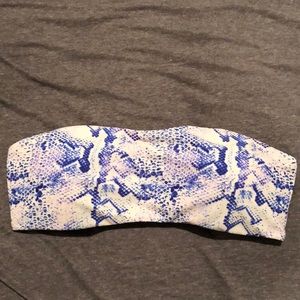 SOLD//Topshop Snakeprint Bandeau Bikini